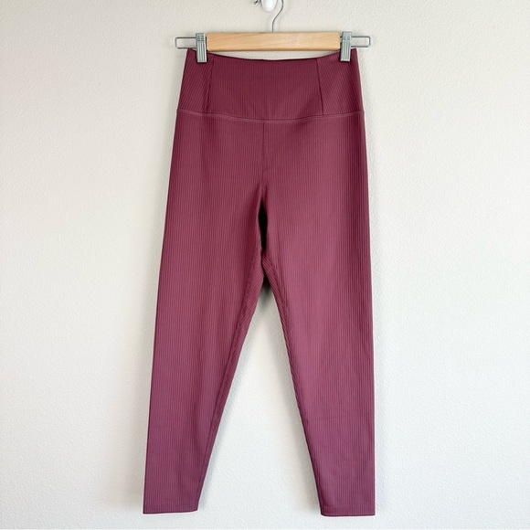 Girlfriend Collective RIB High-Rise Legging in Goji Small - Picture 3 of 6